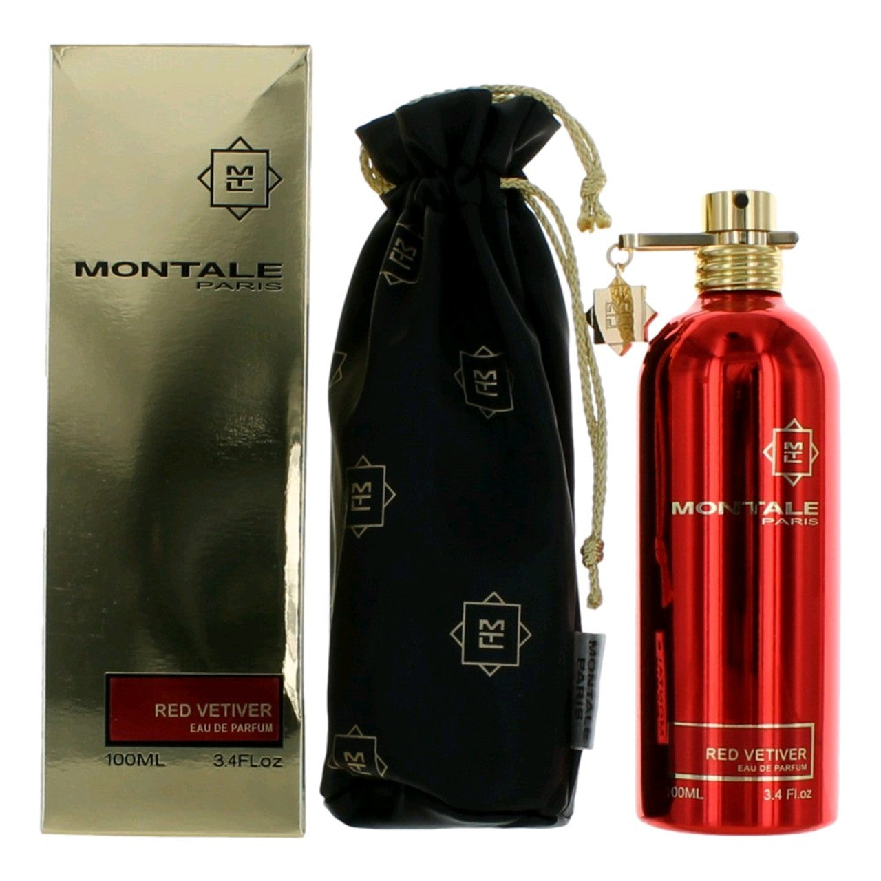 Montale Red Vetiver by Montale, 3.4 oz EDP Spray for Men - FULL BOTTLE